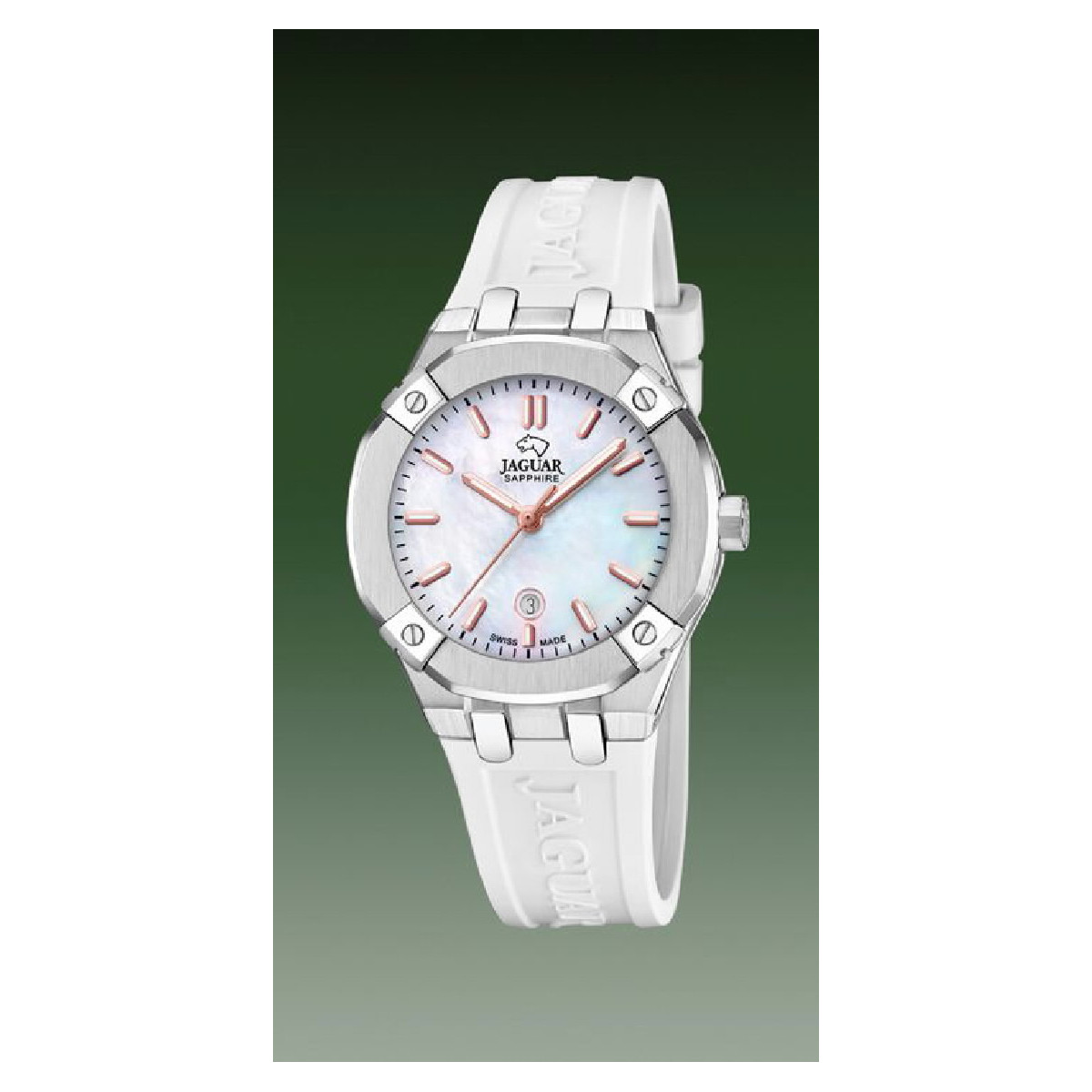 RELOJ JAGUAR SWISS BLANCO NACARADO